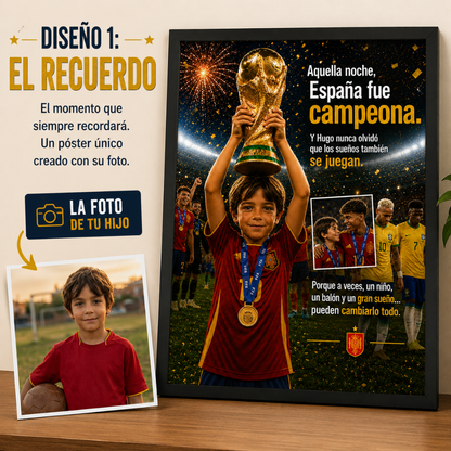 Póster Personalizado Campeón del Mundo